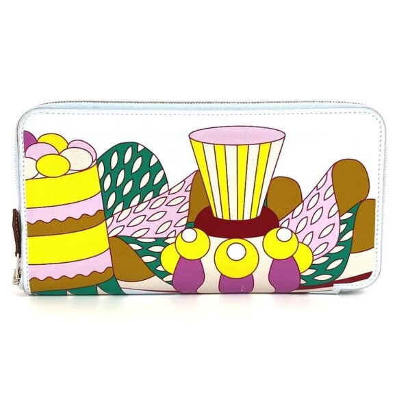 HERMES Azap Long Silk-In Long La Patisserie Zip Around Long Wallet Multicolore - Picture 1 of 13